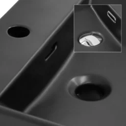 Lavabo Céramique Noir 415x360x30mm -Domublis Soldes Magasin 0082d760cdf74a31b908efccf8250feb