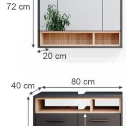 Salle De Bain Beatrice Anthracite(2 él.) 13 Salle De Bain Beatrice Anthracite(2 él.) -Domublis Soldes Magasin 013962e6e6e043448894dad14a508818.cropped 190 74 506 874.processed