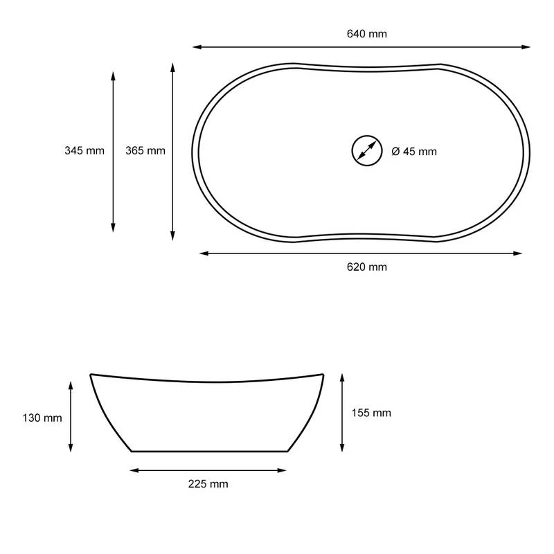 Vasque Forme Ovale 640x365x130 Mm Blanc 9 Vasque Forme Ovale 640x365x130 Mm Blanc – Image 7