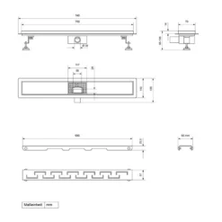 Caniveau De Douche Fendu 70cm Argent -Domublis Soldes Magasin 0289099a49ac4ab49333e02abe09de33