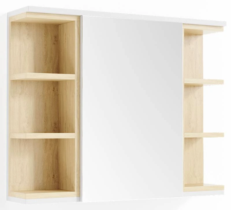 Armoire De Toilette Aquis Blanc/chêne 3 Armoire De Toilette Aquis Blanc/chêne