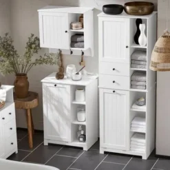 Armoire Haute Salle De Bain BZR103-W -Domublis Soldes Magasin 0ba64f0e587e4eefa4409e4ecc20c995