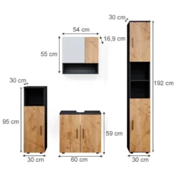 Salle De Bain Irma Anthravite (4 élém.) -Domublis Soldes Magasin 0daa8ae98a104dd08d2082f71ac8c88e