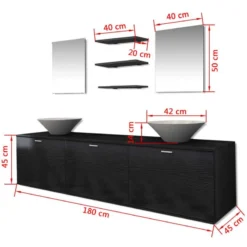 VIDAXL Mobilier De Salle De Bains Et Lavabo -Domublis Soldes Magasin 0eb65ee6bda543bd801560f6864171af