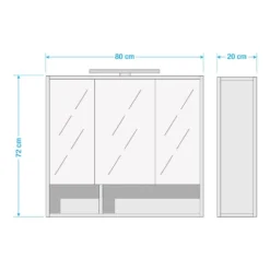 Armoire De Toilette Guardo -Domublis Soldes Magasin 1000021923 211005 1253210000501 SKETCH DETAILS P000000001000021923 sketch