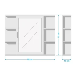 Armoire à Glace Goa White -Domublis Soldes Magasin 1000104139 211008 1630350000506 SKETCH DETAILS P000000001000104139 sketch