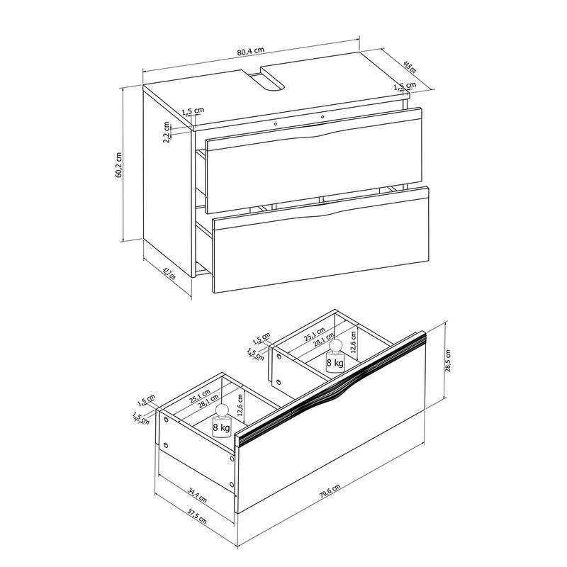 Meuble Sous Lavabo Carandiru 8 Meuble Sous Lavabo Carandiru – Image 6