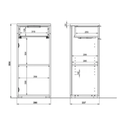 Meuble Bas Pescara -Domublis Soldes Magasin 1000191985 191107 09520000024 SKETCH DETAILS P000000001000191985 sketch