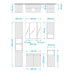 Salle De Bain Tiberio I (5 éléments) -Domublis Soldes Magasin 1000194089 191115 13255900166 SKETCH DETAILS P000000001000194089 sketch