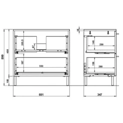 Salle De Bain Arvada I (2 éléments) -Domublis Soldes Magasin 1000205931 200221 13363900022 SKETCH DETAILS P000000001000205931 sketch