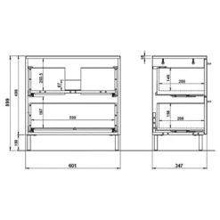Salle De Bain Arvada VI (3 éléments) -Domublis Soldes Magasin 1000205936 200221 13364200068 SKETCH DETAILS P000000001000205936 sketch