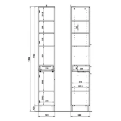 Salle De Bain Arvada V (5 éléments) 37 Salle De Bain Arvada V (5 éléments) -Domublis Soldes Magasin 1000205938 200221 13364400113 SKETCH DETAILS P000000001000205938 sketch