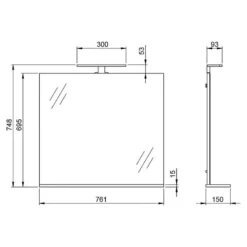 Salle De Bain Arvada V (5 éléments) 38 Salle De Bain Arvada V (5 éléments) -Domublis Soldes Magasin 1000205938 200221 13364400114 SKETCH DETAILS P000000001000205938 sketch
