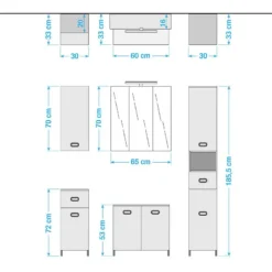 Salle De Bain Buca IV (5 éléments) -Domublis Soldes Magasin 1000207464 200304 15015000151 SKETCH DETAILS P000000001000207464 sketch
