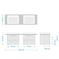 Meuble Double Vasque Duo 23 Meuble Double Vasque Duo -Domublis Soldes Magasin 1000209352 200427 14503900019 SKETCH DETAILS P000000001000209352 sketch