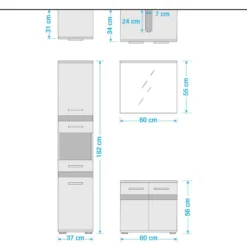 Salle De Bain Storm Light II (3 élém.) -Domublis Soldes Magasin 1000218772 200716 17102500080 SKETCH DETAILS P000000001000218772 sketch
