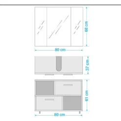 Salle De Bain Mooca IV (2 éléments) -Domublis Soldes Magasin 1000261335 210527 16311000009 SKETCH DETAILS P000000001000261335 sketch