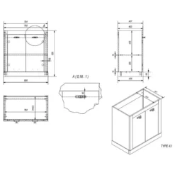 Meuble Avec Vasque Lewk I -Domublis Soldes Magasin 1000281710 210728 08082400089 SKETCH DETAILS P000000001000281710 sketch