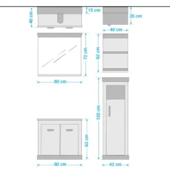 Salle De Bain Lewk IV (4 éléments) -Domublis Soldes Magasin 1000281722 210728 08083300247 SKETCH DETAILS P000000001000281722 sketch