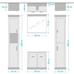 Salle De Bain Lewk VI (4 éléments) -Domublis Soldes Magasin 1000281726 210728 08083700317 SKETCH DETAILS P000000001000281726 sketch