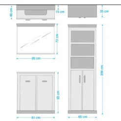 Salle De Bain Lewk XIII (3 éléments) -Domublis Soldes Magasin 1000281729 210728 08084000371 SKETCH DETAILS P000000001000281729 sketch