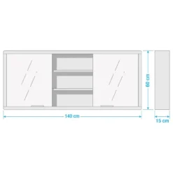 Armoire De Toilette TRANGLE Larg. 140 Cm -Domublis Soldes Magasin 1000292015 220914 500 SKETCH DETAILS P000000001000292015 sketch