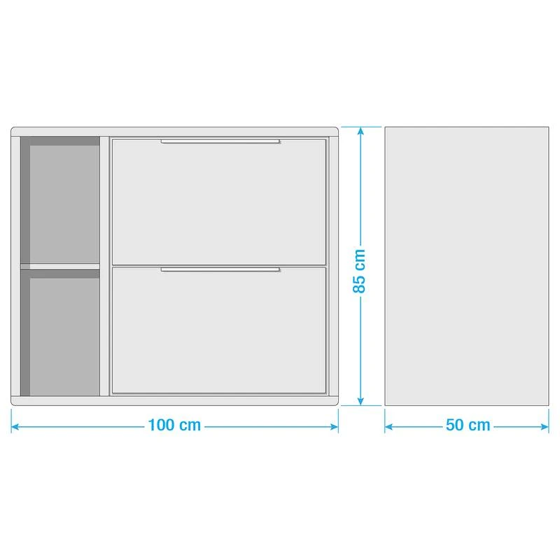 Meuble Avec Vasque TRANGLE 2 Tiroirs 18 Meuble Avec Vasque TRANGLE 2 Tiroirs – Image 16
