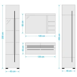 Salle De Bain Farson XXI (4 éléments) -Domublis Soldes Magasin 1000305939 211118 065112000582 SKETCH DETAILS P000000001000305939 sketch