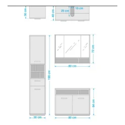 Salle De Bain Guardo III (3 éléments) -Domublis Soldes Magasin 1000311841 220126 10021100500 SKETCH DETAILS P000000001000311841 sketch