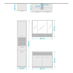 Salle De Bain Guardo III (3 éléments) -Domublis Soldes Magasin 1000311852 220126 10021100500 SKETCH DETAILS P000000001000311852 sketch