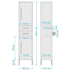 Colonne De Salle De Bain Kent - 41 Cm 21 Colonne De Salle De Bain Kent - 41 Cm -Domublis Soldes Magasin 1000334285 220302 500 SKETCH DETAILS P000000001000334285 sketch