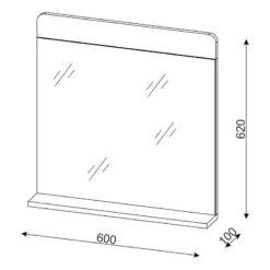 Salle De Bain Ciara III (3 éléments) 18 Salle De Bain Ciara III (3 éléments) -Domublis Soldes Magasin 1000341069 220315 501 SKETCH DETAILS P000000001000341069 sketch