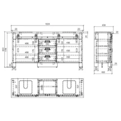 Meuble Avec Double Vasque Shutter -Domublis Soldes Magasin 1000348703 220505 501 SKETCH DETAILS P000000001000348703 sketch
