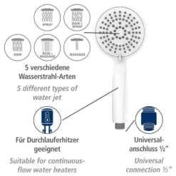 Wenko Pommeau De Douche Young Line -Domublis Soldes Magasin 1000352544 220519 031 DETAILS P000000001000352544