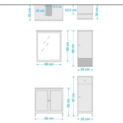 Salle De Bain Quickset 928 II - 4 élém. -Domublis Soldes Magasin 1000367158 220930 500 SKETCH DETAILS P000000001000367158 sketch