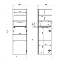 Armoire Midi Loria 34 Cm -Domublis Soldes Magasin 1000372694 230315 500 SKETCH DETAILS P000000001000372694 sketch