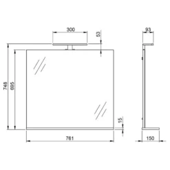 Salle De Bain Loria - 3 éléments - A -Domublis Soldes Magasin 1000372698 230315 501 SKETCH DETAILS P000000001000372698 sketch
