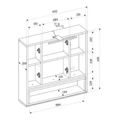 Armoire De Toilette Ariana 19 Armoire De Toilette Ariana -Domublis Soldes Magasin 1000378166 230322 500 SKETCH DETAILS P000000001000378166 sketch