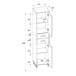 Colonne De Salle De Bain Ariana 17 Colonne De Salle De Bain Ariana -Domublis Soldes Magasin 1000378175 230322 500 SKETCH DETAILS P000000001000378175 sketch
