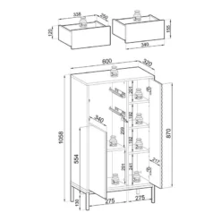 Armoire Midi Linkuva 17 Armoire Midi Linkuva -Domublis Soldes Magasin 1000392983 230830 500 SKETCH DETAILS P000000001000392983 sketch