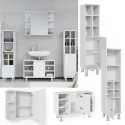 Salle De Bains Fynn Blanc (4 éléments) -Domublis Soldes Magasin 13de915879fa4120955426ab720a4b25