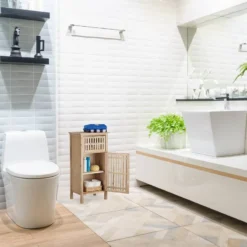 Meuble De Salle De Bain étroit Noyer -Domublis Soldes Magasin 1478e3f279b4479ea9a22c419b97f681