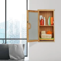 Armoire Murale De Salle De Bain Bambou -Domublis Soldes Magasin 147e26f6b4854c20aeafb4a5df661bdf