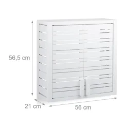 Placard Mural Salle De Bain Bambou Blanc -Domublis Soldes Magasin 1518a18086c34c17a53da2518b57ada8