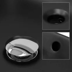 Lavabo Ovale 59x38x19 Cm Noir -Domublis Soldes Magasin 160bc618d7524f8e99442f15360fd433