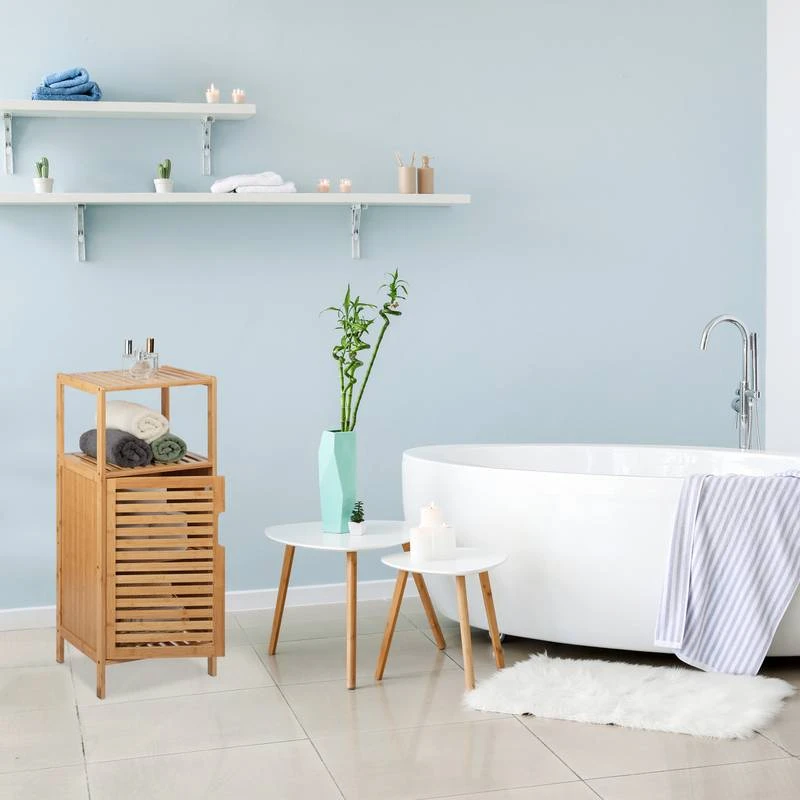 Meuble De Salle De Bain En Bambou 4 Meuble De Salle De Bain En Bambou – Image 2