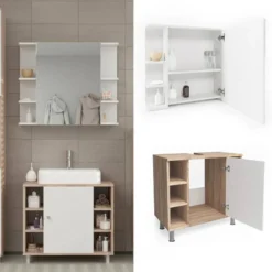 Salle De Bains Fynn Sonoma (2 éléments) -Domublis Soldes Magasin 18d2b85419254c118f2914fb523f493c