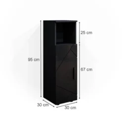 Chiffonnier Irma Anthracite Brillant -Domublis Soldes Magasin 1973f15f1f37427f821f11ebf52387b7