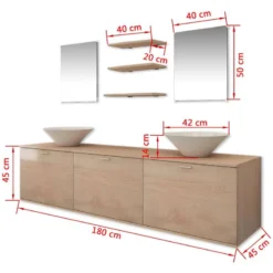VIDAXL Mobilier De Salle De Bains Et Lavabo -Domublis Soldes Magasin 1ad0d8ec31d047669eb9344378e4a28a