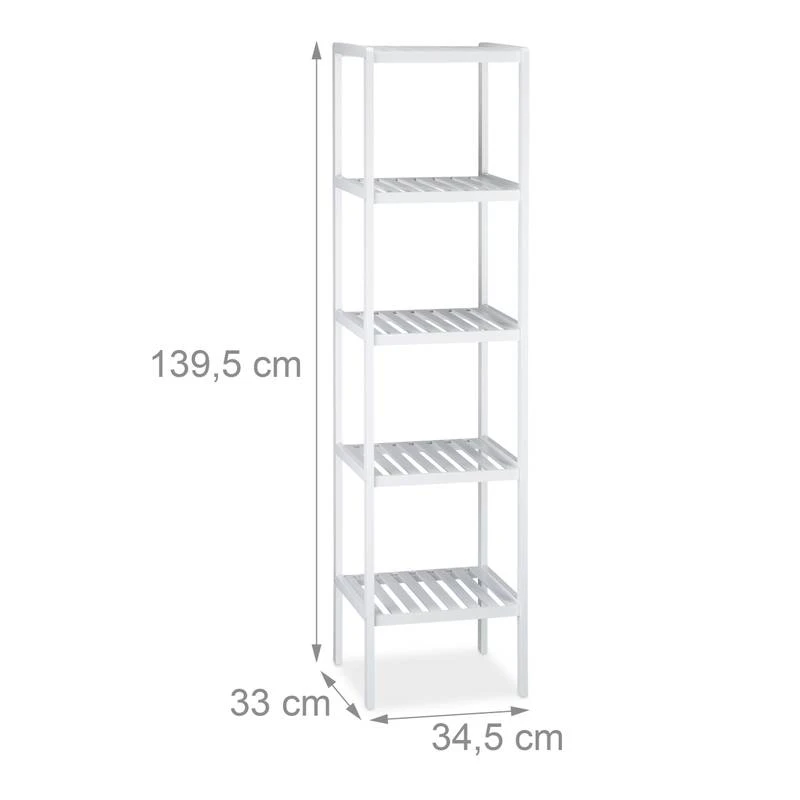 Etagère De Salle De Bain Bambou 5 étages 11 Etagère De Salle De Bain Bambou 5 étages – Image 9
